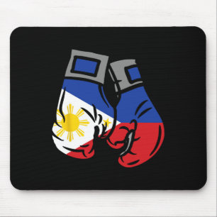 Tapis De Souris Gant De Boxe Au Drapeau Des Philippines