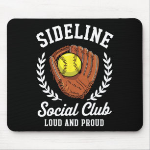 Tapis De Souris Gant doux Sideline Social Club Ll Maman fière