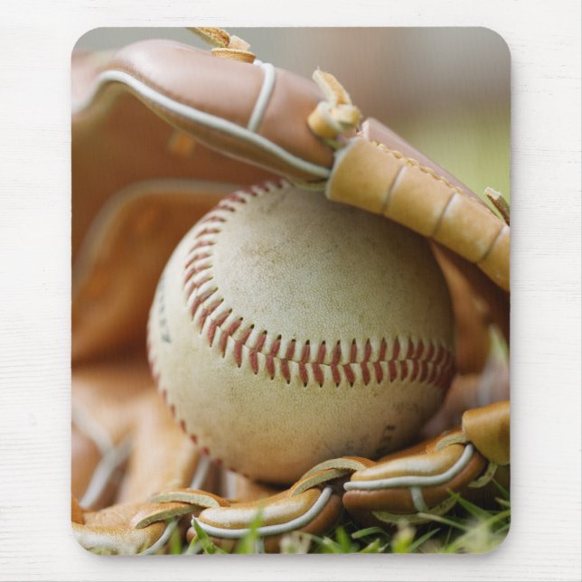 Tapis De Souris Gant et boule de base-ball (Devant)