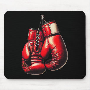Tapis De Souris Gants de boxe Boxe rouge Boxer Sport Boxer Kickbox