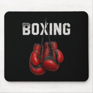 Tapis De Souris Gants de boxe Boxer Martial Art Sport Kickboxer Wo