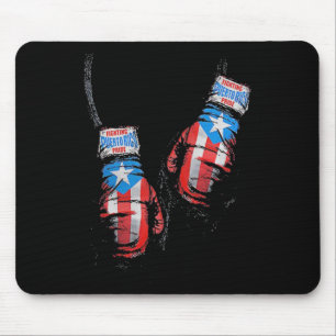 Tapis De Souris Gants de boxe Drapeau Américain Usa Gym Boxeur Fit