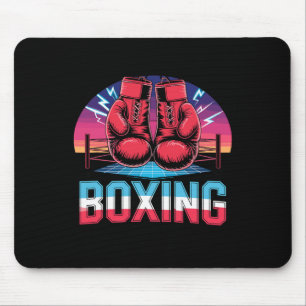 Tapis De Souris Gants de boxe vintage des années 90 Boxeur Combatt