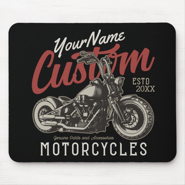 Tapis De Souris Garage de moto Rebel Cruiser Personnalisé (Devant)
