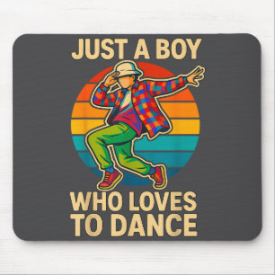 Tapis De Souris Garçon aime la danse Illustration de danse