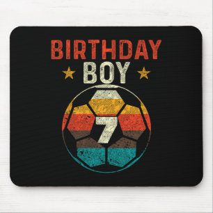 Tapis De Souris Garçon amateur de football pour 7e anniversaire 7