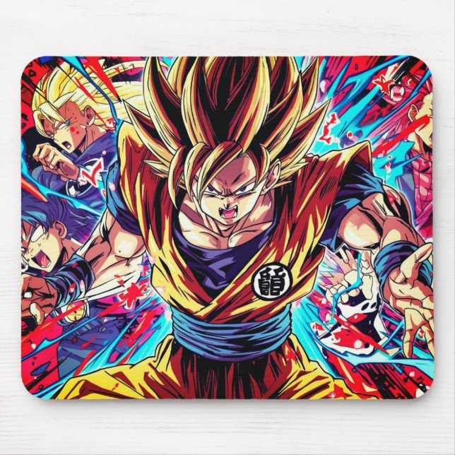 Tapis De Souris Garçon d'anime de héros courageux sur ordinateur p (Devant)