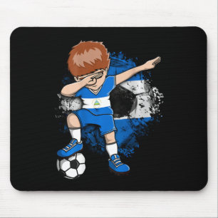 Tapis De Souris Garçon de football Dabbing Jersey Nicaragua Pied N