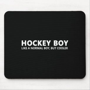 Tapis De Souris Garçon de hockey sur glace drôle Fils de hockey