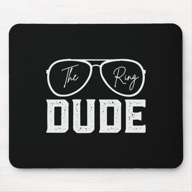 Tapis De Souris Garçon d'honneur Parti de mariage de l'anneau Sécu (Devant)