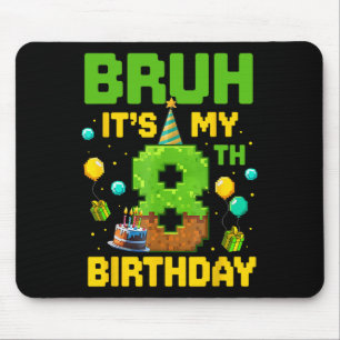 Tapis De Souris Garçon Enfant Anniversaire Drôle C'est Mon 8e Anni