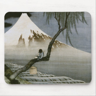 Tapis De Souris Garçon et Mont Fuji Hokusai Art japonais