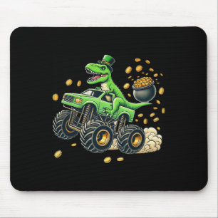 Tapis De Souris Garçon Monster Truck T-rex St Patricks Day Dinosau
