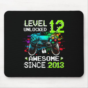 Tapis De Souris Garçon Niveau 12 Débloqué Jeu Vidéo 12e Anniversai