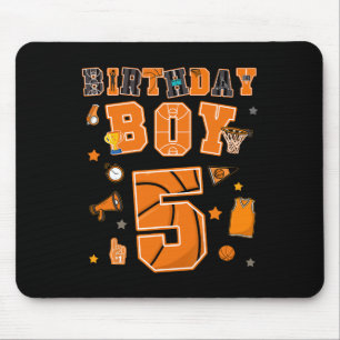 Tapis De Souris Garçon qui fête son 5ème anniversaire - Party sque