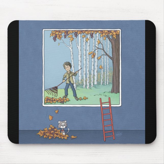 Tapis De Souris Garçon ramer le pavé de souris feuille (Devant)