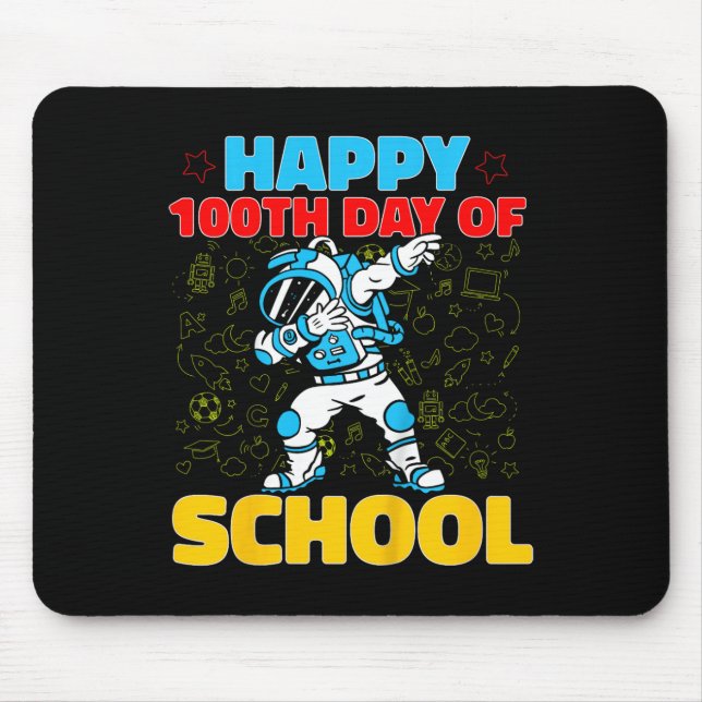 Tapis De Souris Garçons 100 Jours D'École Joyeux 100E Jour D'École (Devant)
