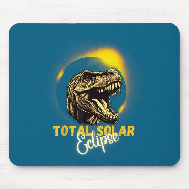 Tapis De Souris Garçons Éclipse Solaire Dinosaure Rex Éclipse (Devant)