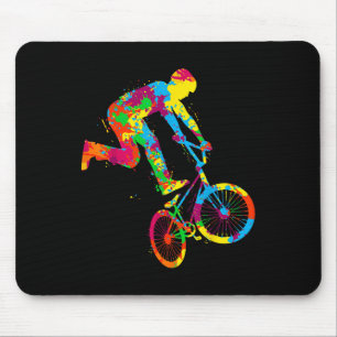 Tapis De Souris Garçons enfants pilote de stunt de vélo Bmx