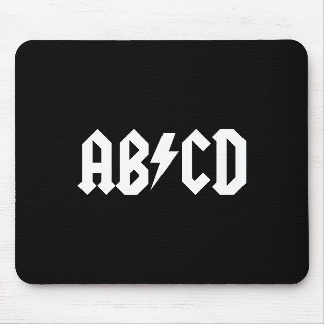 Tapis De Souris Garçons Filles Enseignants ABCD Rock Graphic retou (Devant)