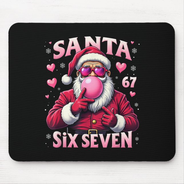 Tapis De Souris Garçons Filles Noël Meme Rose  (Devant)