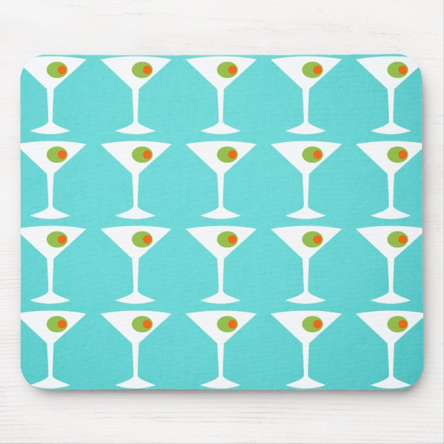 Tapis De Souris Garder 'Em Coming Martini Mousepad (turquoise) (Devant)