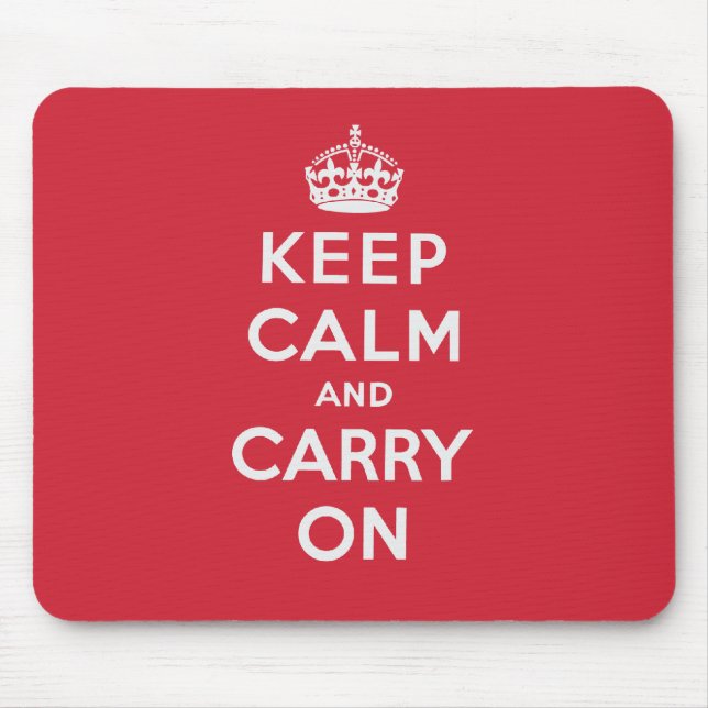 Tapis De Souris Gardez le calme et continuez (Devant)