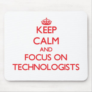 Tapis De Souris Gardez le calme et le foyer sur des technologues