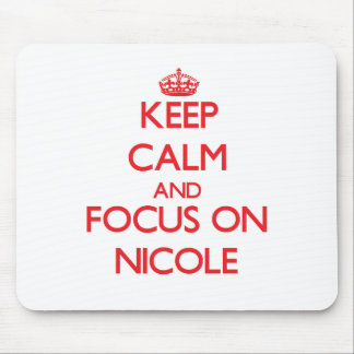 Tapis De Souris Gardez le calme et le foyer sur Nicole