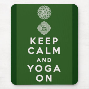 Tapis De Souris Gardez le calme et le yoga dessus
