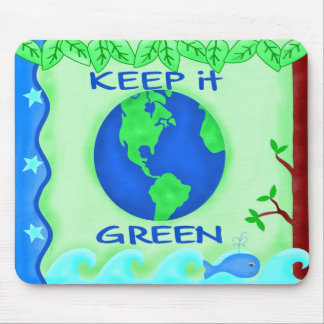 Tapis De Souris Gardez-Le Vert Panier De Souris