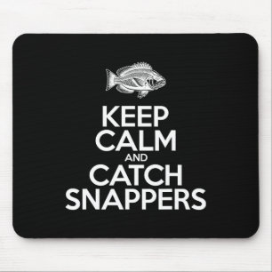 Tapis De Souris Gardez votre calme et attrapez du poisson - Pêcheu