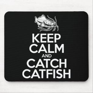 Tapis De Souris Gardez votre calme et attrapez du poisson - Pêcheu