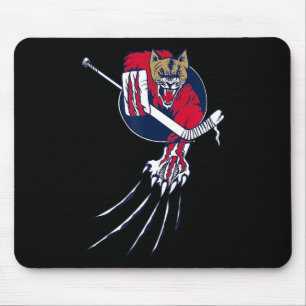 Tapis De Souris Gardien de but de hockey sur glace bête lion puma
