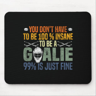 Tapis De Souris Gardien de but de hockey sur glace Vintage Gardien