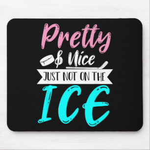Tapis De Souris Gardien de hockey sur glace féminin drôle 
