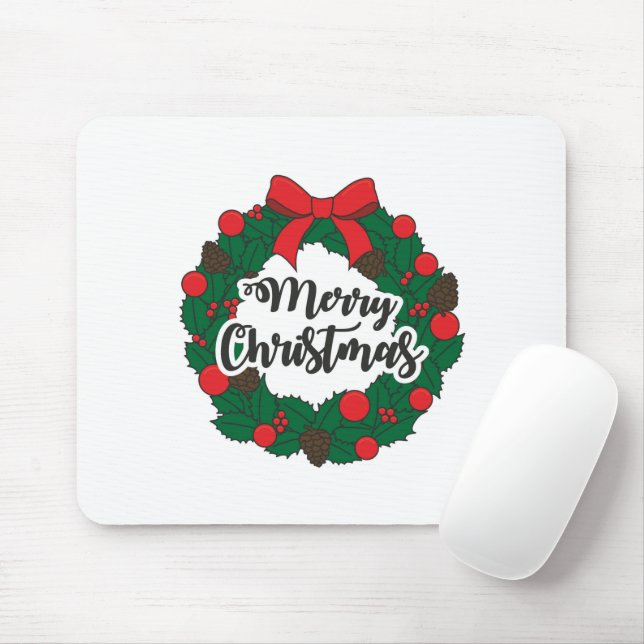 Tapis De Souris Garland Merry Christmas (Avec souris)