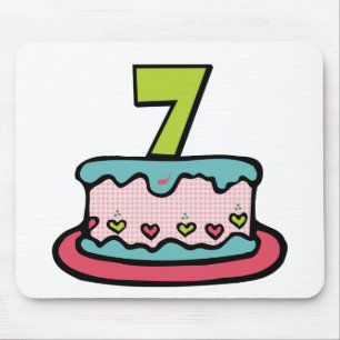Tapis De Souris Gâteau d'anniversaire de 7 ans