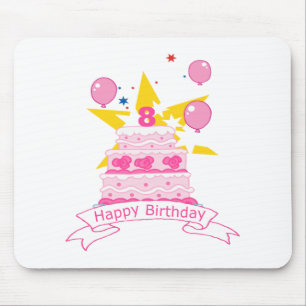 Tapis De Souris Gâteau d'anniversaire de 8 ans