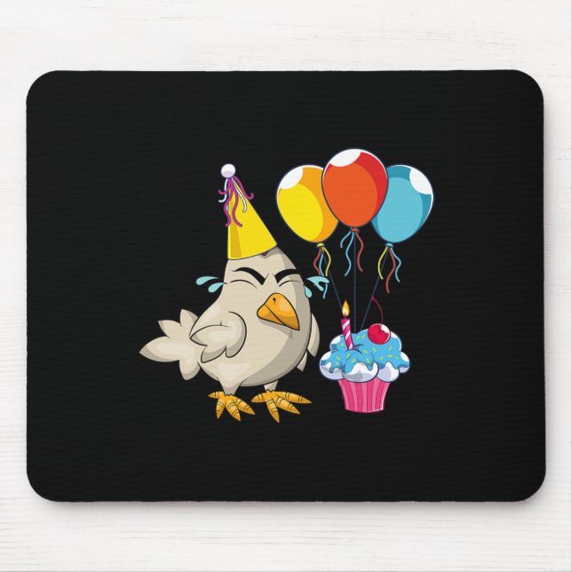 Tapis De Souris Gâteau de célébration de fête d'anniversaire drôle (Devant)