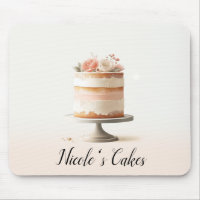 Gâteau Floral Élégant Rose Pêche Cuisine Boulanger