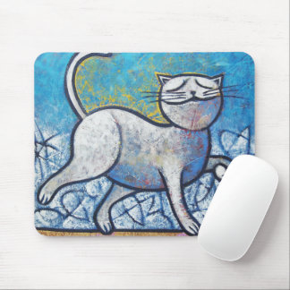 Tapis De Souris Gato Azul (Picasso ao Luar) - Arte Cubista Moderna