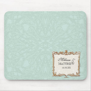 Tapis De Souris Gatsby Art Déco Nouveau dentelle Faux Gold Tulip