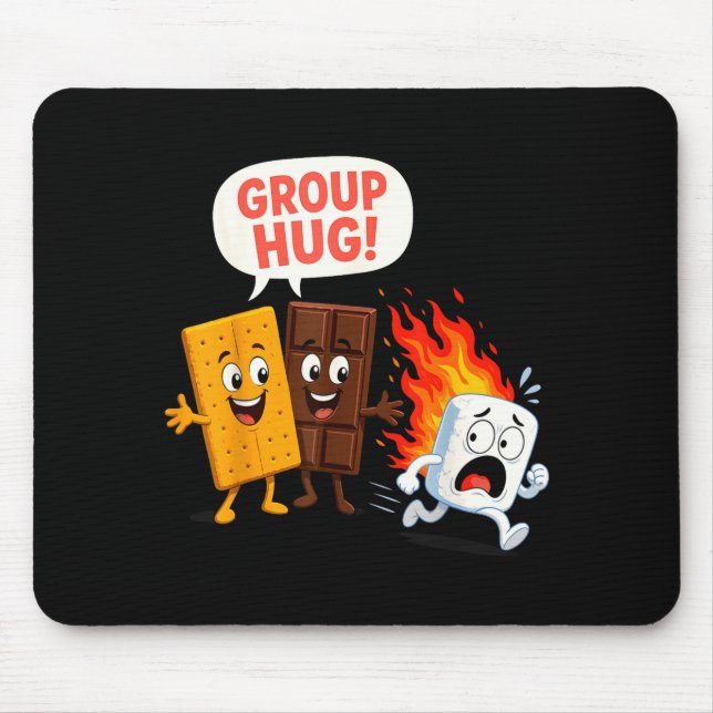 Tapis De Souris Gaufre s'mores drôle marshmallow  (Devant)