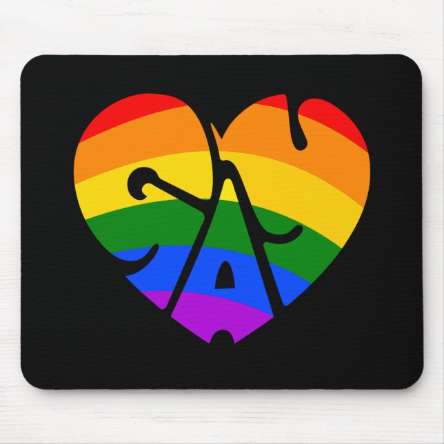 Tapis De Souris Gay Heart (Devant)