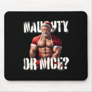 Tapis De Souris Gay Noël Muscle Papa Ours Gentil Père Noël Fierté