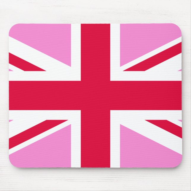 Tapis De Souris GAY PRIDE britannique (Union Jack rose) (Drapeau b (Devant)