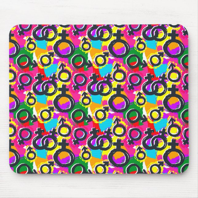 Tapis De Souris Gay pride Genre Neon Motif (Devant)
