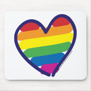Tapis De Souris GAY-PRIDE-HEART-In-catneato