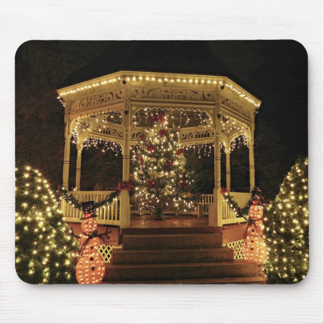 Tapis De Souris Gazebo habillé pour Noël (Devant)